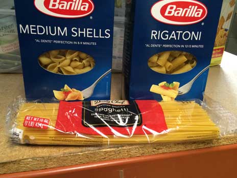 1lb box or bag - pasta